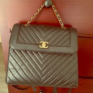Black Chanel backpack